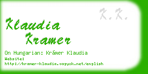 klaudia kramer business card